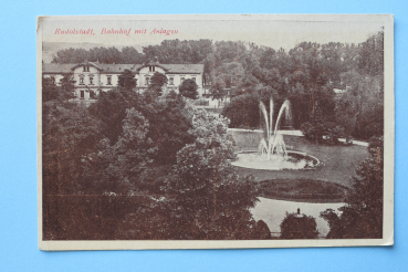 Ansichtskarte AK Rudolstadt 1920-1945 Bahnhof Anlagen Gebäude Ortsansicht Architektur Thüringen